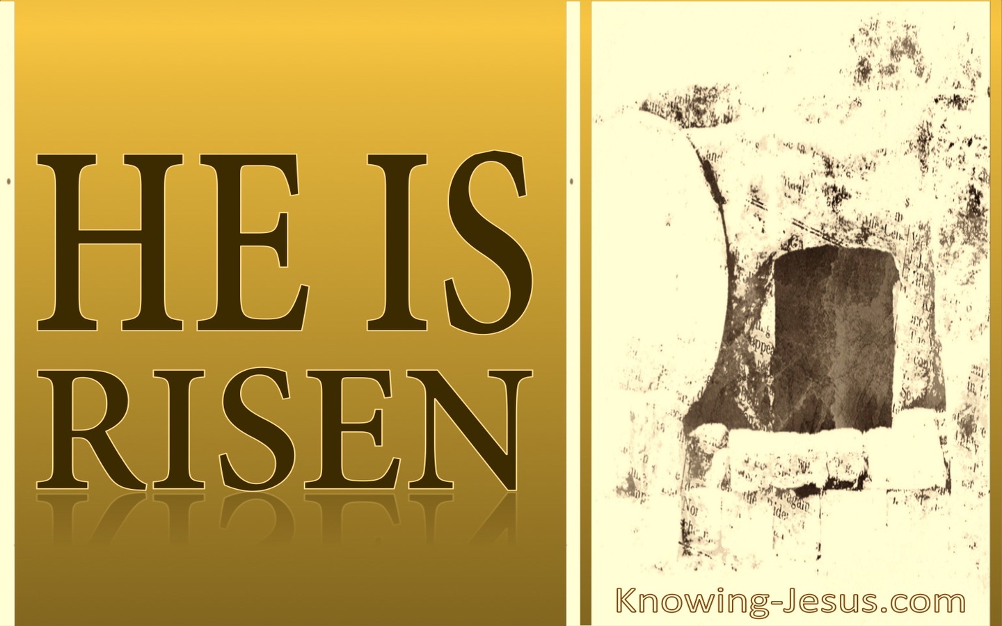 Mark 16:6 He Is Not Here He Is Risen (gold)